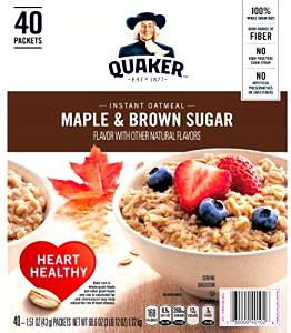 1 Packet, Dry, Yields Oatmeal with Maple Flavor