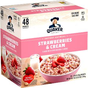 1 packet Instant Oatmeal - Strawberries & Cream
