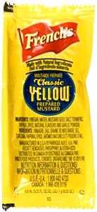 1 Packet Mustard - Columbus, Detroit, Minneapolis, Nashville, NE Ohio, New Jersey & New York Regions