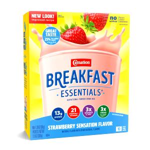 1 Packet Instant Breakfast Mix, Strawberry Sensation, No Sugar Added