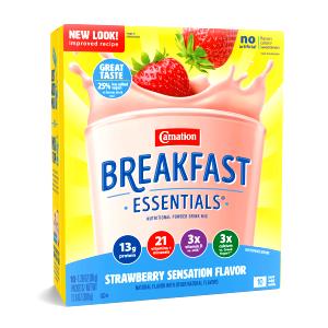 1 Packet Instant Breakfast Mix, Strawberry Sensation