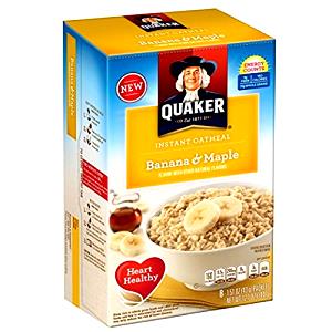 1 Packet Oatmeal, Instant, Bananas & Cream