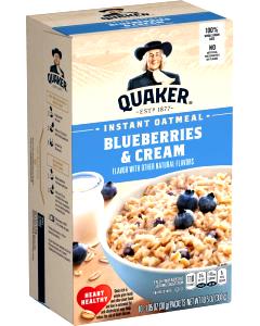 1 Packet Oatmeal, Instant, Blueberry & Cream