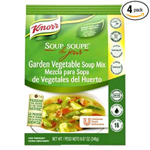 1 Packet Yields Low Sodium Cream of Vegetable Soup (Prepared with Water, Made From Dry Mix)