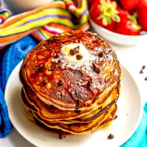 1 Pancake (4-1/2" Dia) Pancakes with Chocolate Chips