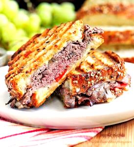 1 panini Grilled Roast Beef & Cheddar Panini