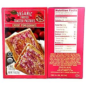 1 pastry (52 g) Organic Frosted Cherry Chocolate Stripes Toaster Pastries