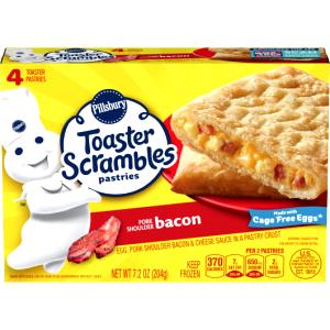 1 Pastry Toaster Scrambles, Cheese, Egg & Bacon, Reduced Fat