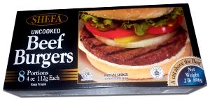 1 patty (112 g) Uncooked Beef Burgers
