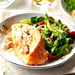1 patty (140 g) Seafood Stuffed Salmon