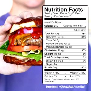 1 patty (151 g) Natural Beef Burger