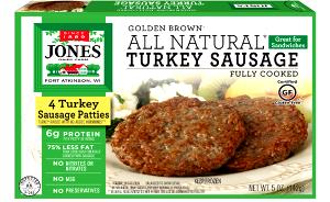 1 patty (35 g) Golden Brown All Natural Fully Cooked Turkey Sausage