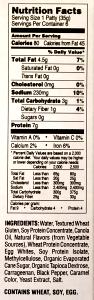 1 patty (35 g) Meatless Breakfast Patties
