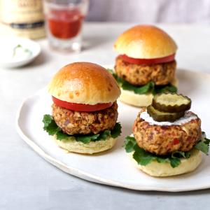 1 patty (79 g) Chipotle Salmon Burger