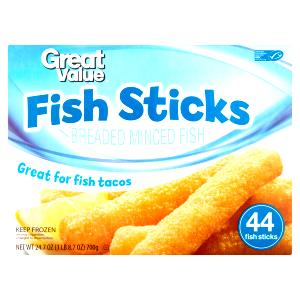 1 Patty Or Fillet (4" X 2" X 1/2") Fried Floured or Breaded Fish Stick Patty or Fillet