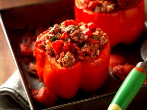 1 pepper (100 g) Stuffed Bell Peppers with Ground Beef & Rice