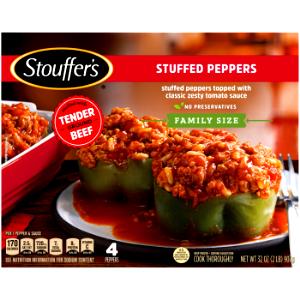 1 pepper with sauce (220 g) Satisfying Servings Stuffed Peppers