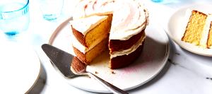 1 Piece (1/10 8" Or 9" Dia) White Cake without Icing (Home Recipe or Purchased)