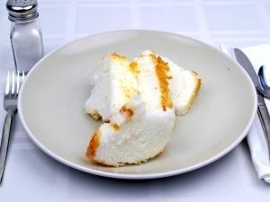 1 Piece (1/12 10" Dia) Angelfood Cake (Prepared, Dry Mix)