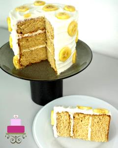 1 Piece (1/12 10" Dia) Banana Cake with Icing