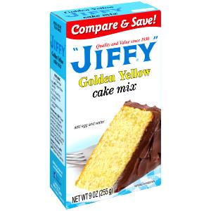 1 Piece (1/12 2-layer, 8" Or 9" Dia) Yellow Cake Mix (Egg Yellows and Water Added)