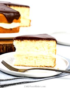 1 Piece (1/12 8" Dia) Boston Cream Pie Cake