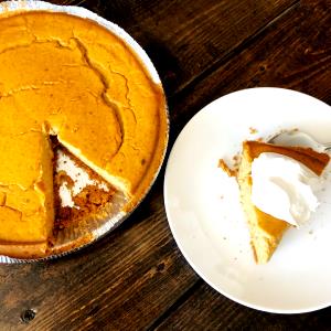 1 Piece (1/6 8" Pie) Pumpkin Pie (Commercial)