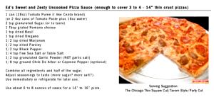 1 Piece (1/8 12" Dia) Thin Crust No Cheese Pizza