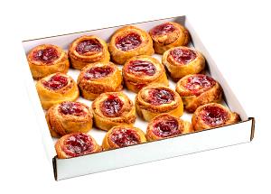 1 Piece (1/8 15 Oz Ring) Fruit Danish Pastry (Includes Apple, Cinnamon, Raisin, Lemon, Raspberry, Strawberry, Enriched)