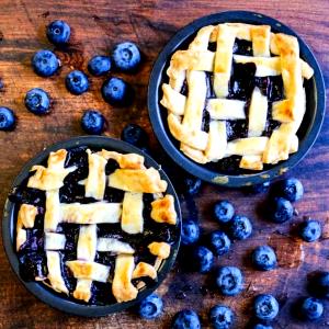 1 Piece (1/8 9" Dia) Blueberry Pie (Two Crust)