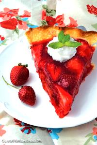 1 Piece (1/8 9" Dia) Strawberry Pie (One Crust)