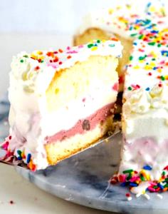 1 piece (1/9 cake) (141 g) Ice Cream Cake