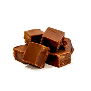 1 Piece 1 Cubic Inch Chocolate Coated Chocolate Fudge