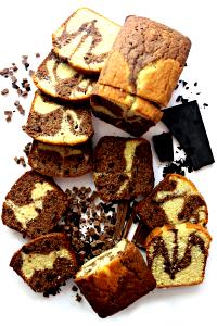 1 piece (100 g) Chocolate Marble Loaf Cake