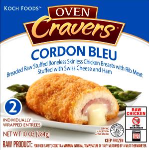 1 piece (142 g) Oven Cravers Chicken Cordon Bleu