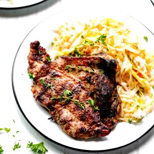 1 Piece (169.0 G) Pork Boston Steaks, cooked