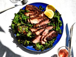 1 Piece (194.0 G) Pork Leg Cap Steak, cooked