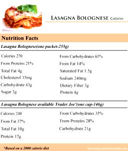 1 piece (198 g) Cheese Lasagna Bolognese