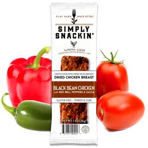 1 piece (28 g) Dried Chicken Breast with Black Bean Salsa