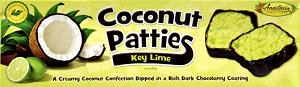 1 piece (38 g) Key Lime Coconut Pattie Dipped in Chocolate