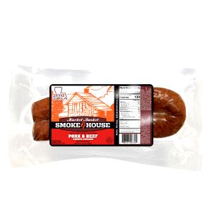 1 Piece (4" Long X 1-1/8" Dia) Pork and Beef Smoked Link Sausage