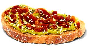 1 piece Bacon Topped Avocado Toast