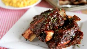 1 Piece Beef Rib, Whole, Broiled, Slf