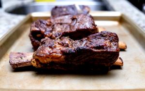 1 Piece Beef Rib, Whole, Broiled