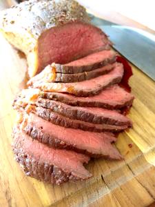 1 Piece Beef Round, Bottom, Broiled, Slo