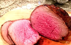 1 Piece Beef Round, Eye Of, Roasted, Slo