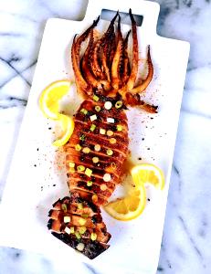 1 Piece Broiled Baked Squid