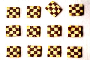 1 Piece Checkerboard Sablés