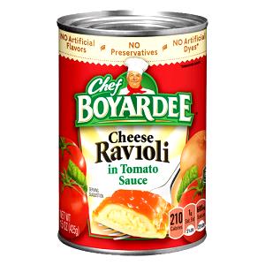 1 Piece Cheese Filled Ravioli with Tomato Sauce (Canned)