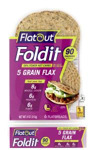 1 Piece Flatbread, Foldit Artisan Flatbread, 5 Grain Flax